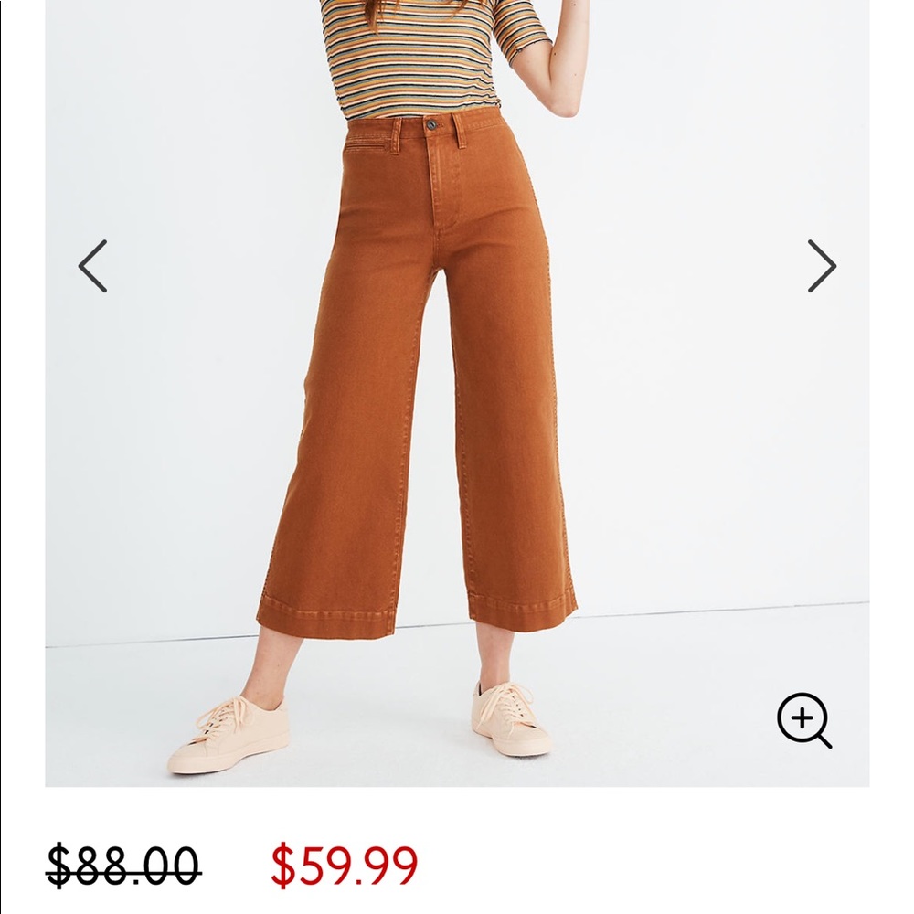 Madewell Emmet Wide Leg Crop pants